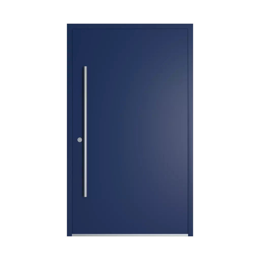 RAL 5026 Pearl night blue entry-doors models-of-door-fillings wood without-glazing