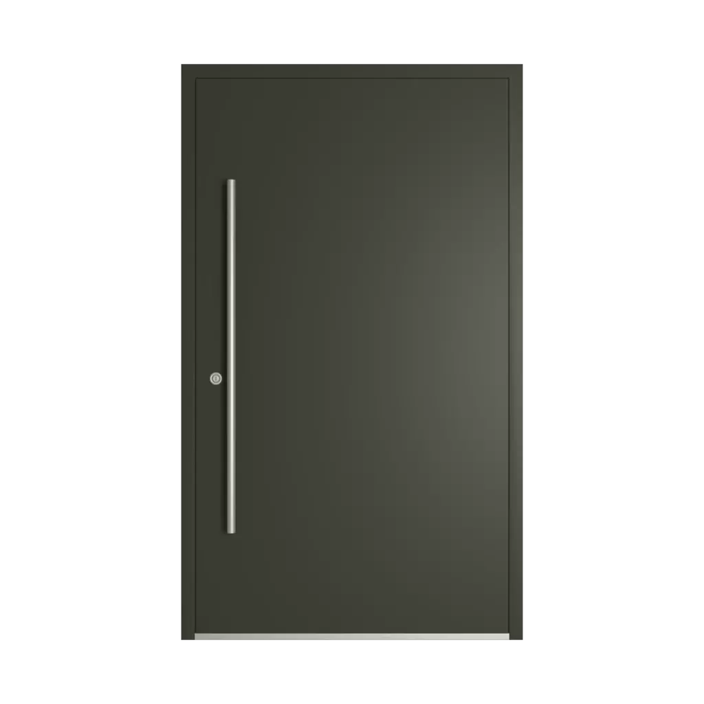 RAL 6008 Brown green entry-doors models dindecor sk01-beton  