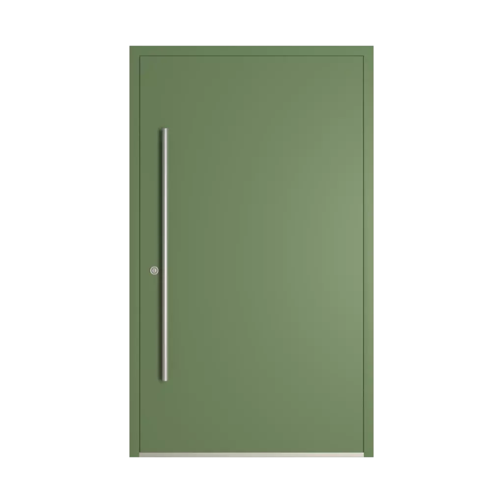 RAL 6011 Reseda green entry-doors models dindecor model-6129  