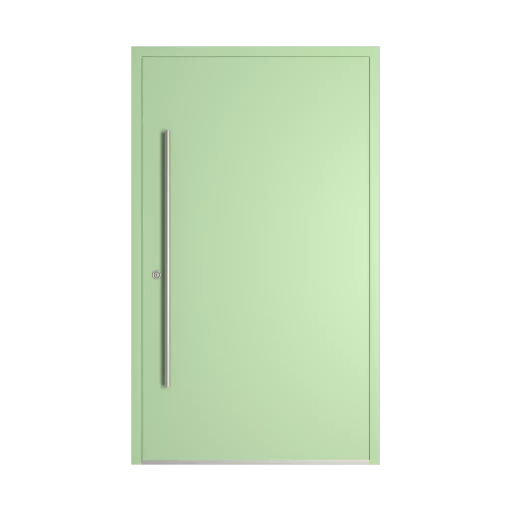 RAL 6019 Pastel green entry-doors models-of-door-fillings wood glazed