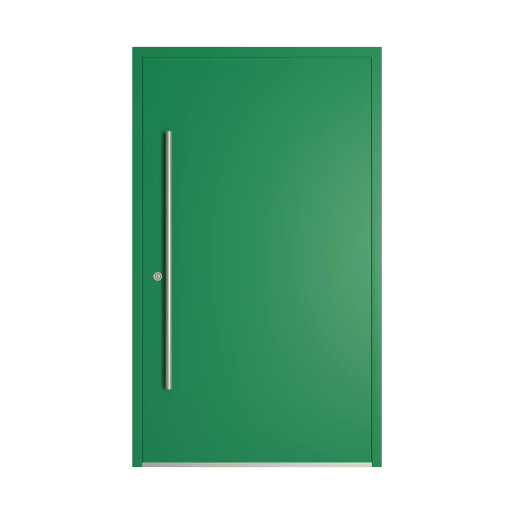 RAL 6024 traffic green entry-doors models-of-door-fillings wood without-glazing