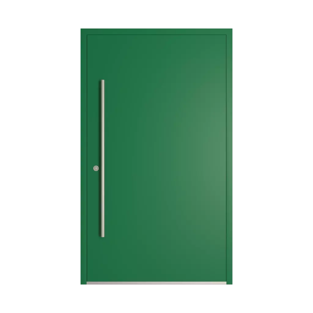 RAL 6029 Mint green entry-doors models-of-door-fillings wood without-glazing
