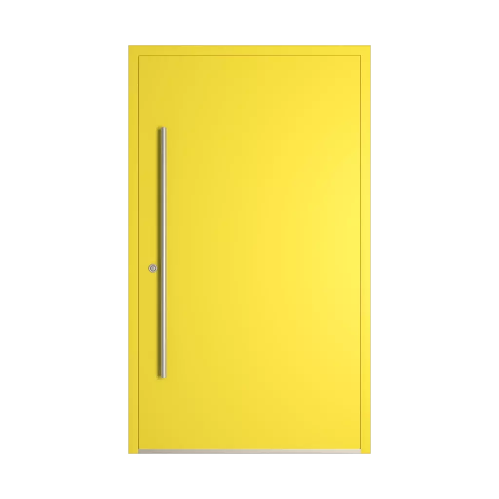RAL 1016 Sulfur yellow entry-doors models-of-door-fillings pvc glazed