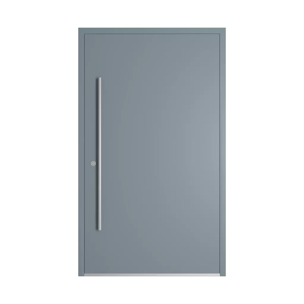RAL 7000 Squirrel grey entry-doors models-of-door-fillings wood without-glazing