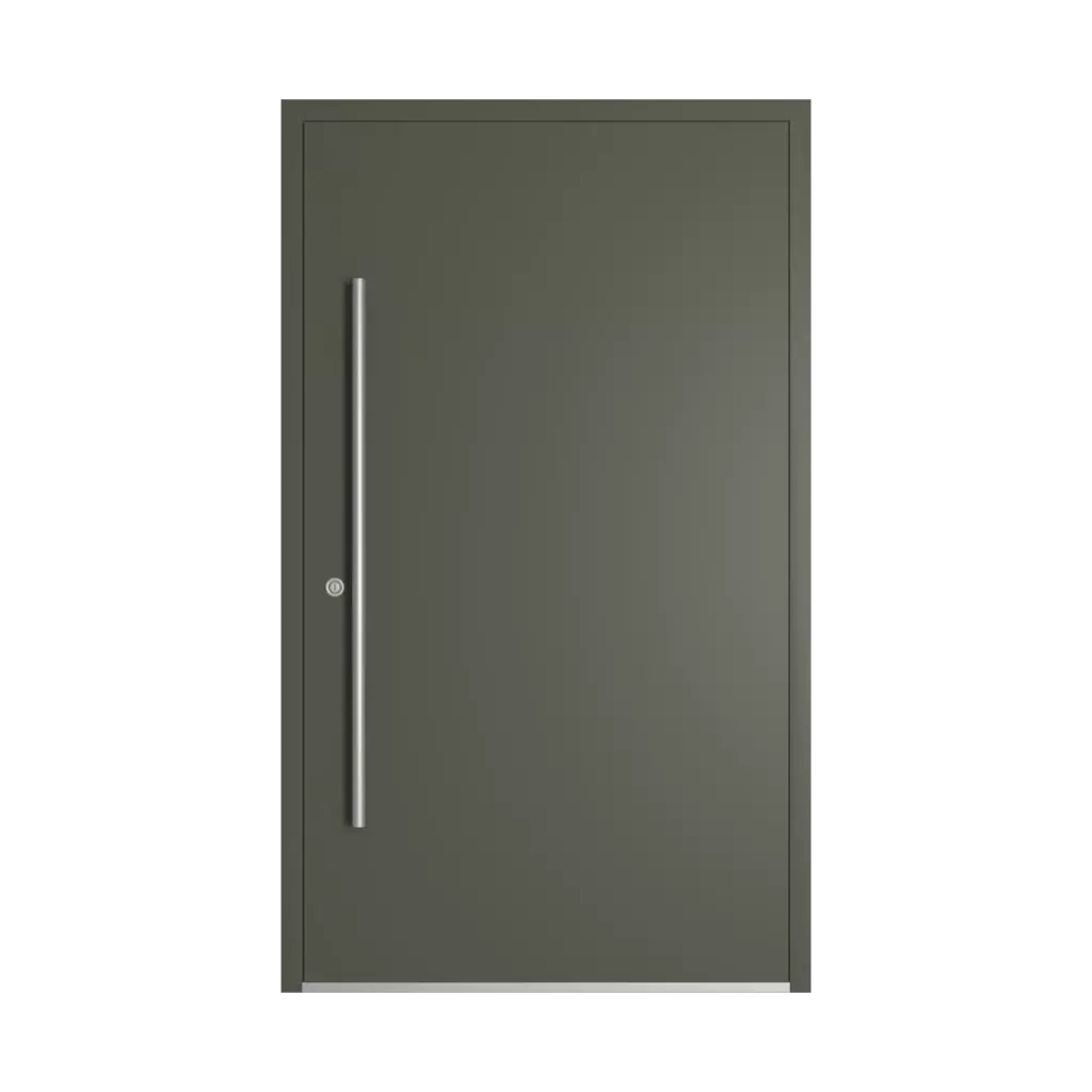 RAL 7013 Brown grey entry-doors models dindecor model-5010  