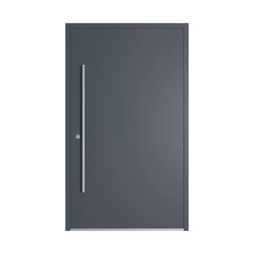 RAL 7015 Slate grey entry-doors models-of-door-fillings wood without-glazing