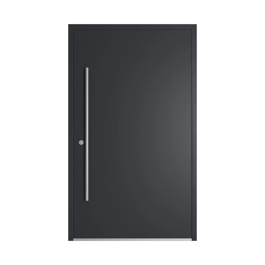 RAL 7021 Black grey entry-doors models dindecor model-6015  