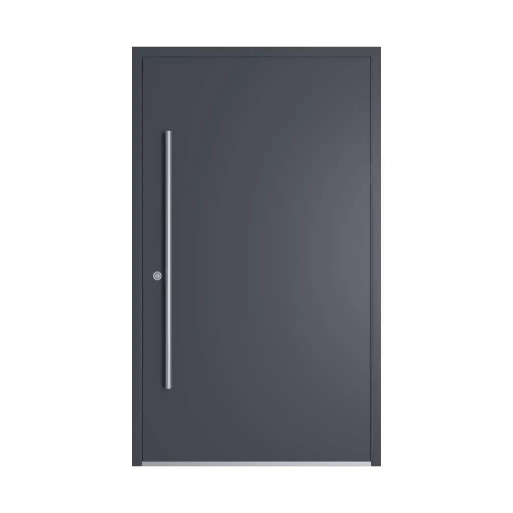 RAL 7024 Graphite grey entry-doors models-of-door-fillings wood without-glazing