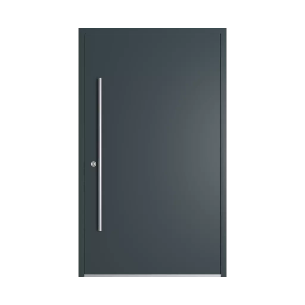 RAL 7026 Granite grey entry-doors models-of-door-fillings aluminum full