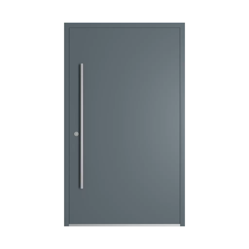 RAL 7031 Blue grey entry-doors models dindecor 6132-black  