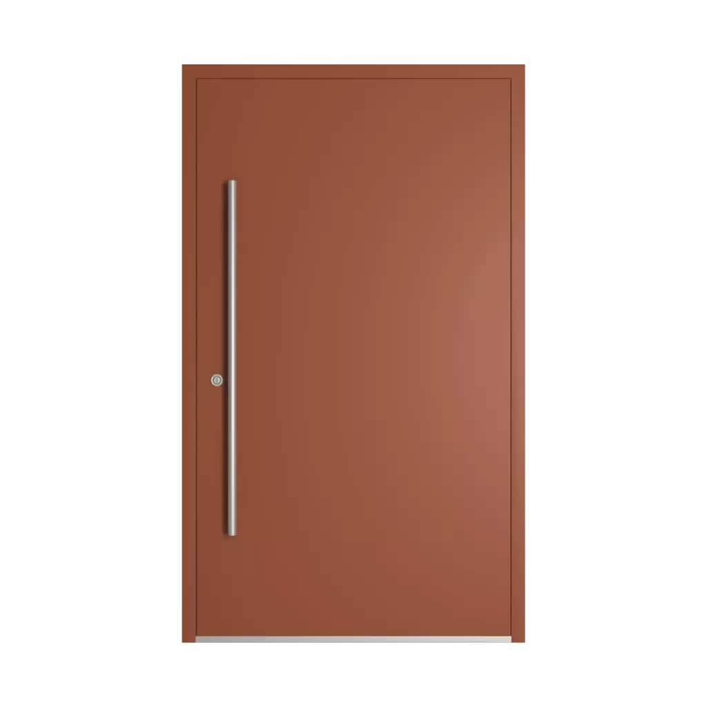 RAL 8004 Copper brown entry-doors models dindecor sk03-beton  