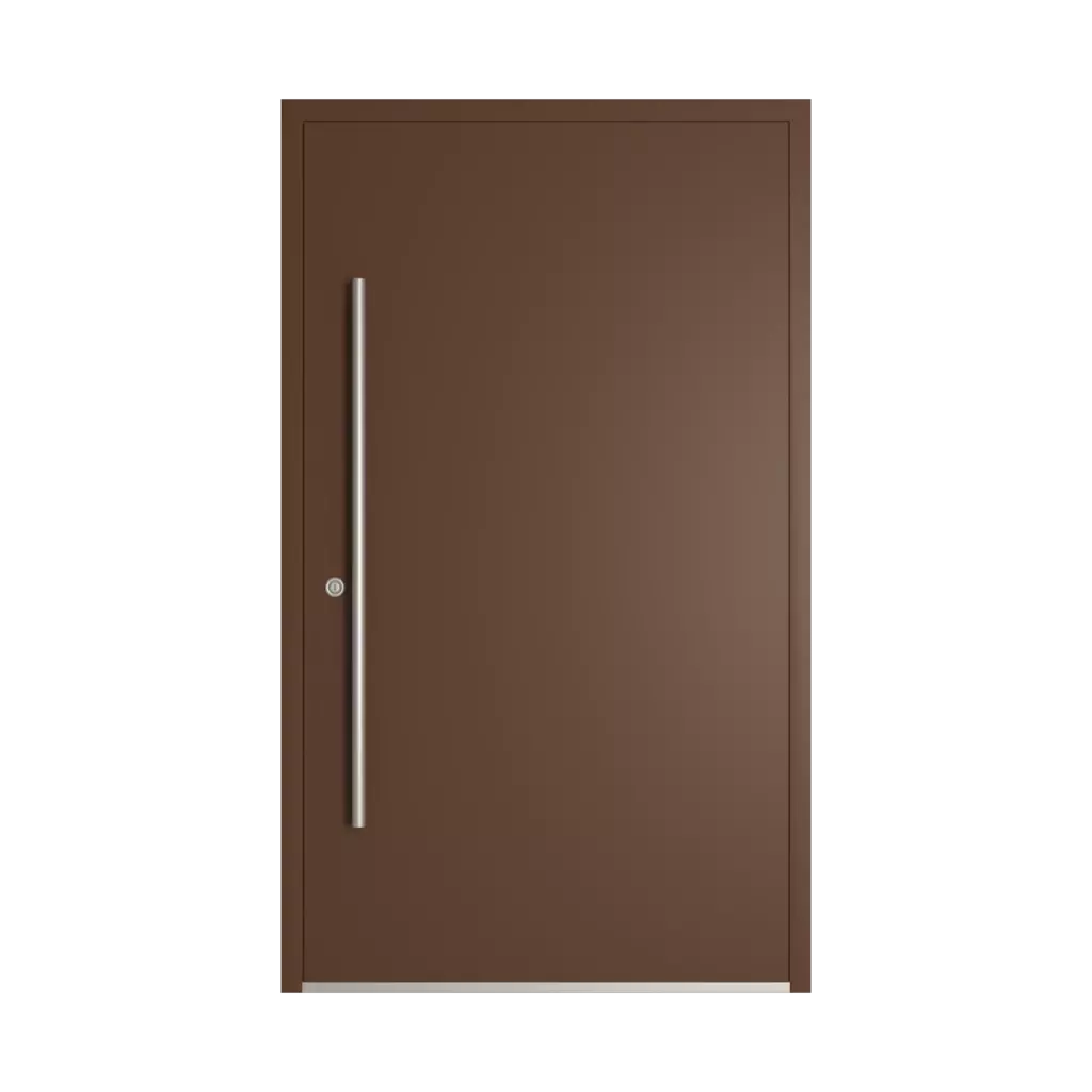 RAL 8011 Nut brown entry-doors models dindecor 6132-black  