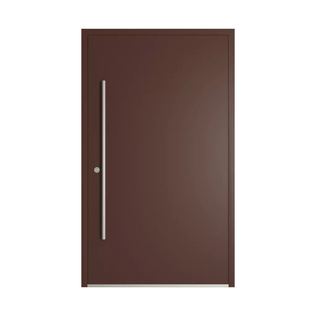 RAL 8016 Mahogany brown entry-doors models dindecor 6132-black  