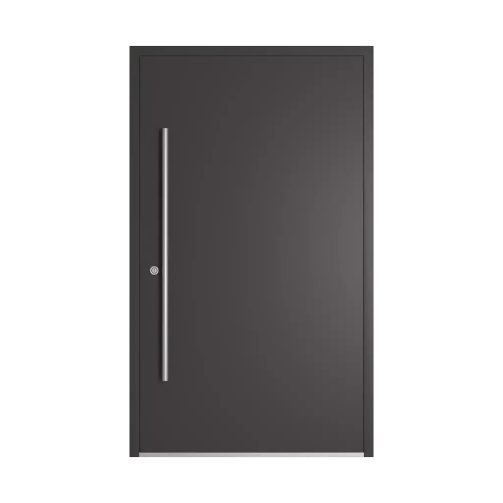 RAL 8019 Grey brown entry-doors models dindecor 6124-pwz  