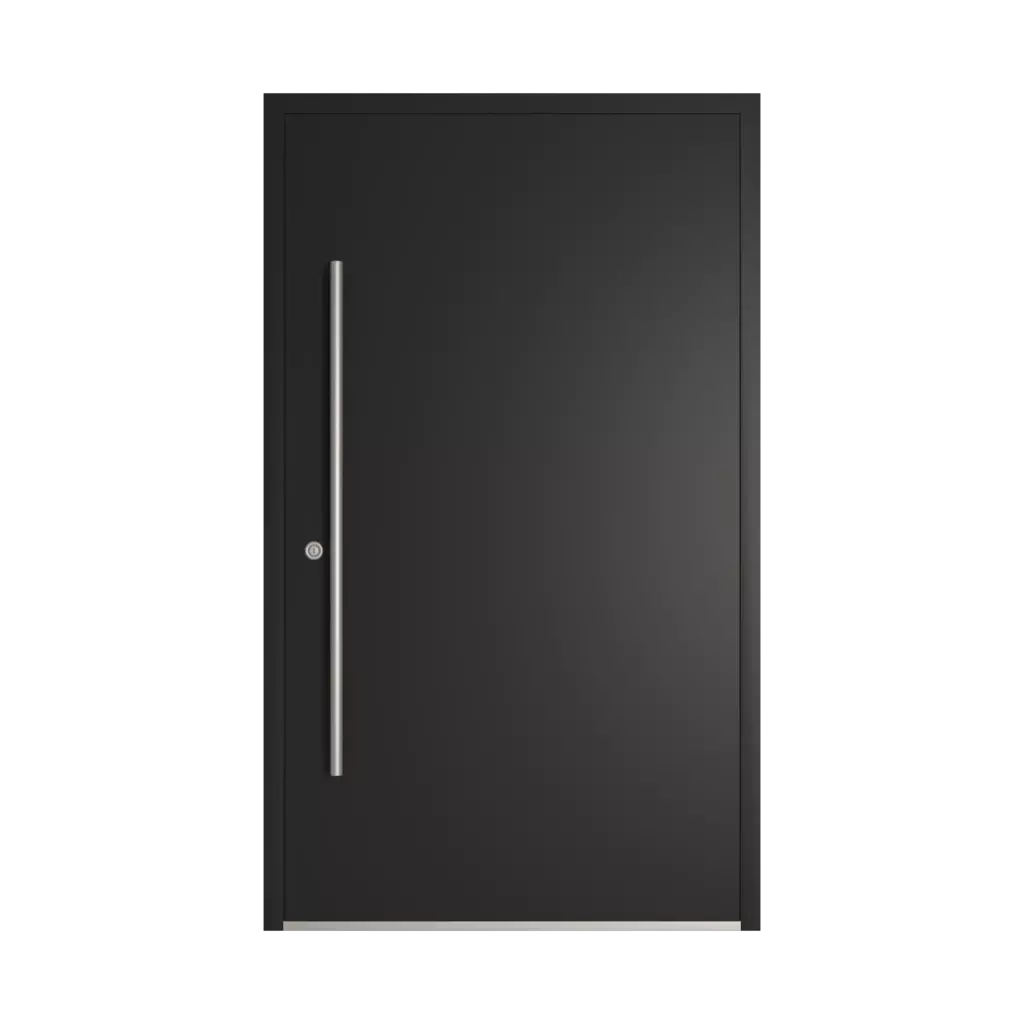 RAL 8022 Black brown entry-doors models dindecor model-5041  