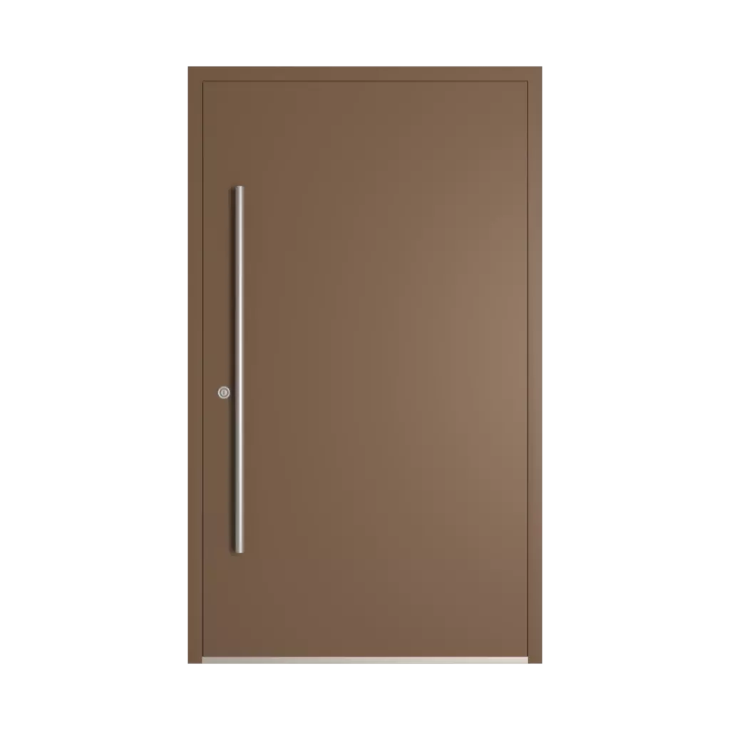 RAL 8025 Pale brown entry-doors models-of-door-fillings wood without-glazing