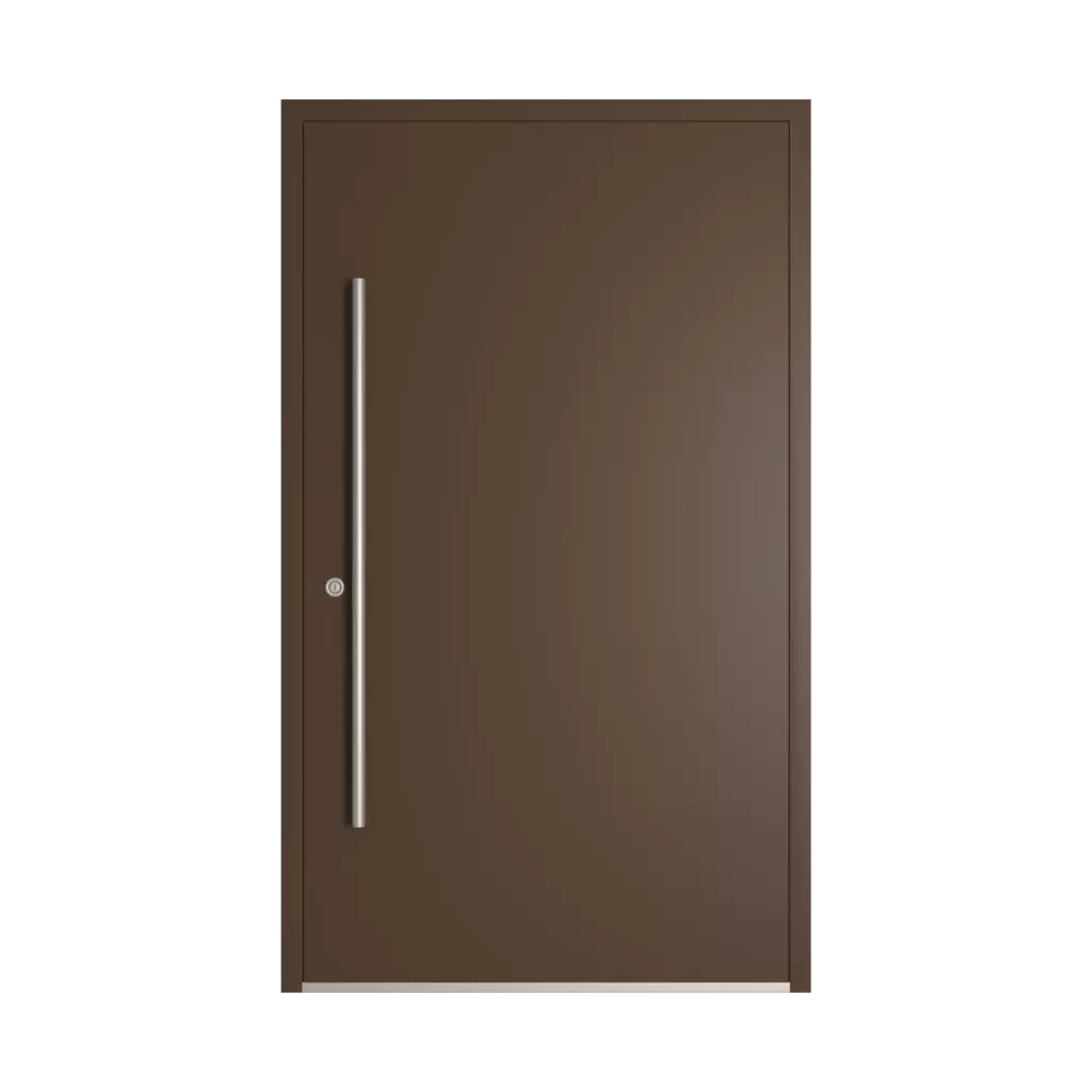 RAL 8028 Terra brown entry-doors models dindecor model-6129  