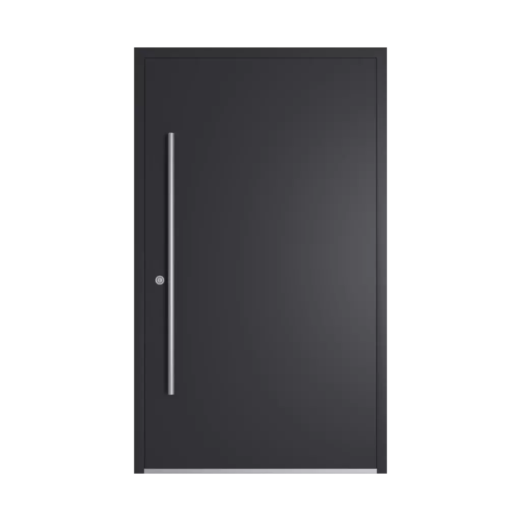 RAL 9004 Signal black entry-doors models-of-door-fillings aluminum glazed