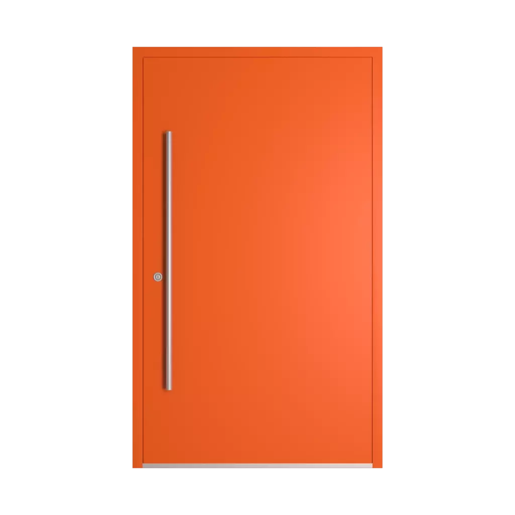 RAL 2004 Pure orange entry-doors models-of-door-fillings wood without-glazing