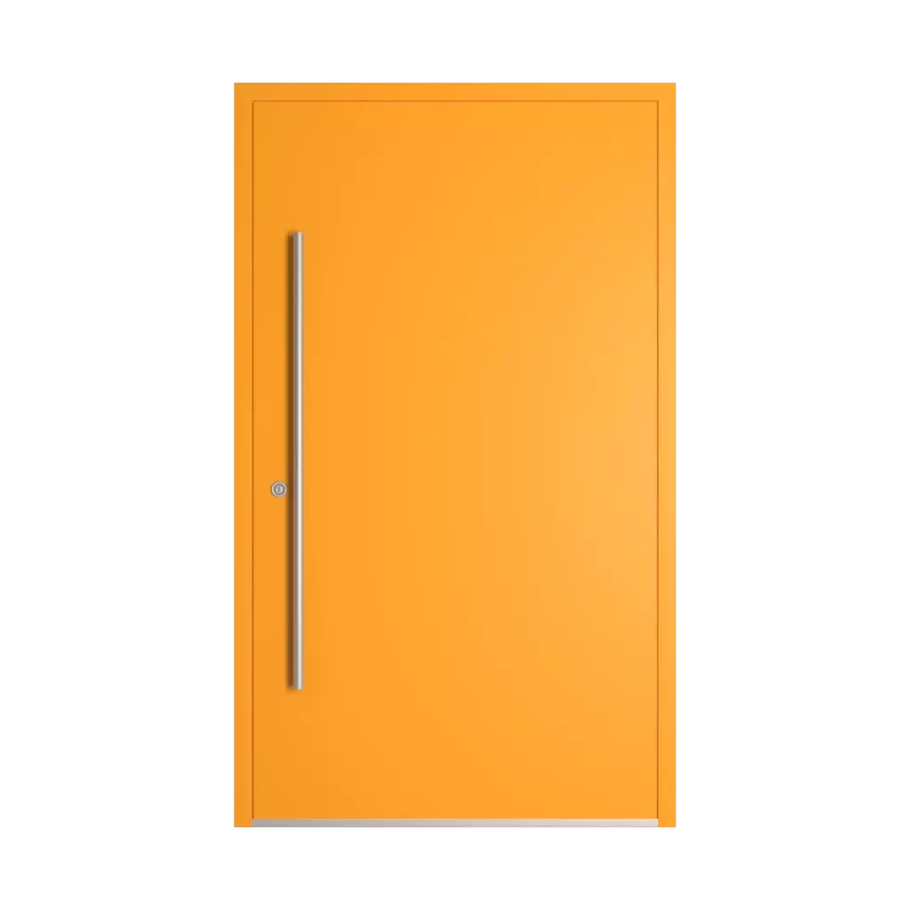 RAL 2007 Luminous bright orange entry-doors models dindecor sk04-grey  