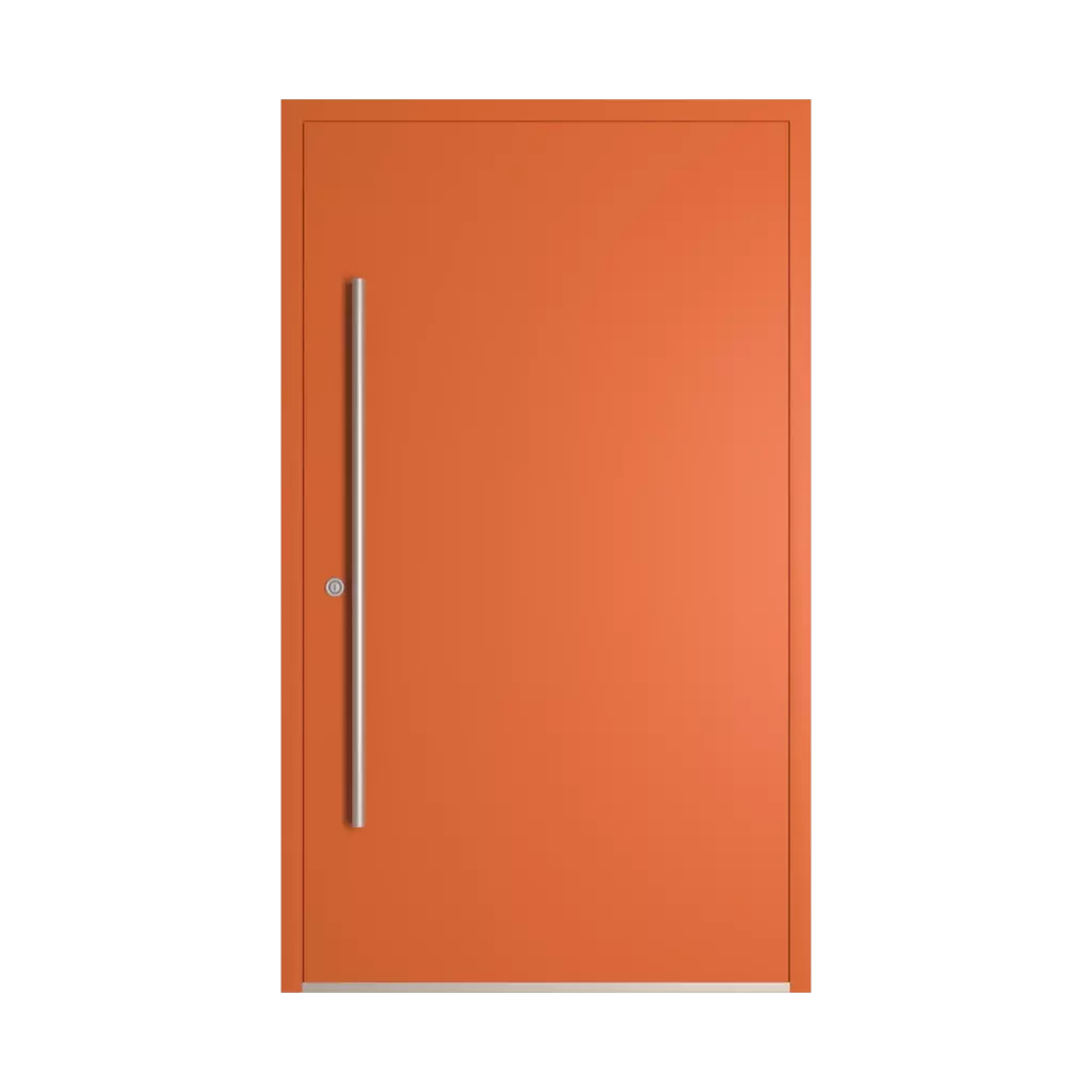 RAL 2010 Signal orange entry-doors models-of-door-fillings wood glazed