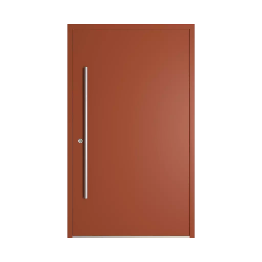RAL 2013 Pearl orange entry-doors models-of-door-fillings wood without-glazing