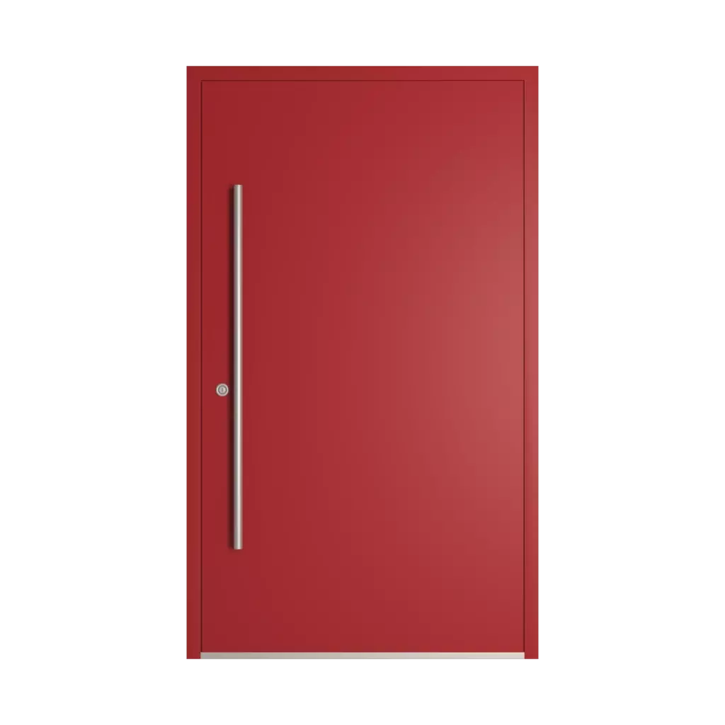 RAL 3001 Signal red entry-doors models-of-door-fillings aluminum glazed