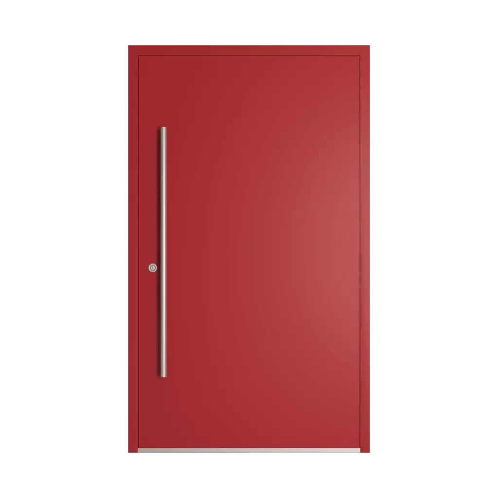 RAL 3002 Carmine red entry-doors models dindecor sk01-beton  