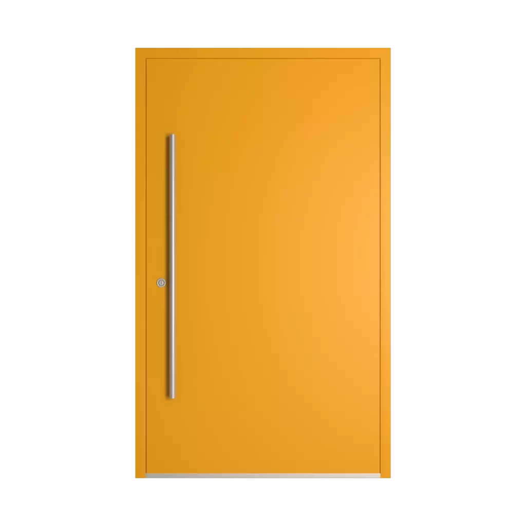 RAL 1004 Golden yellow entry-doors models-of-door-fillings wood without-glazing