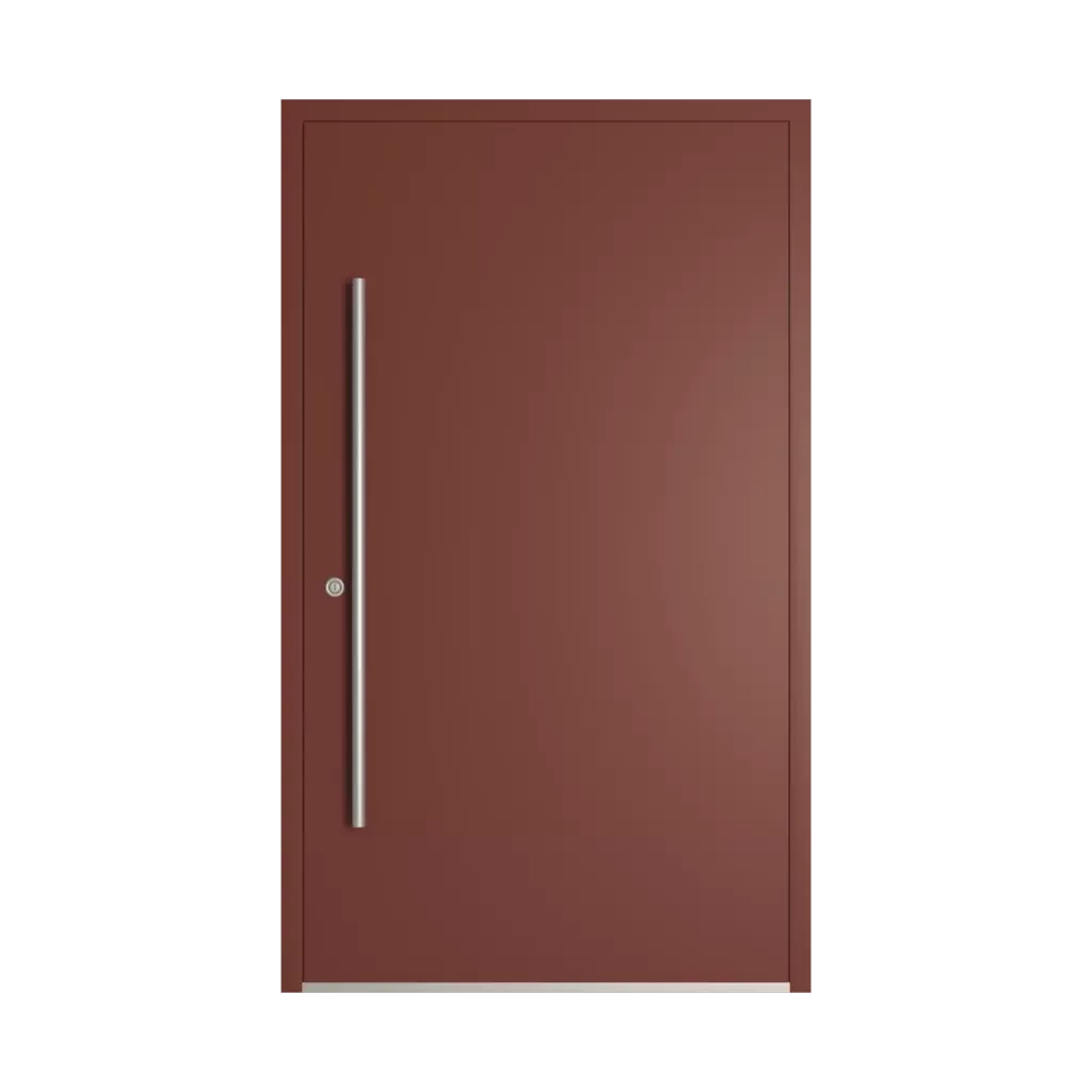 RAL 3009 Oxide red entry-doors models-of-door-fillings wood without-glazing