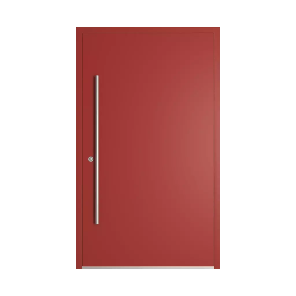 RAL 3013 Tomato red entry-doors models-of-door-fillings aluminum glazed