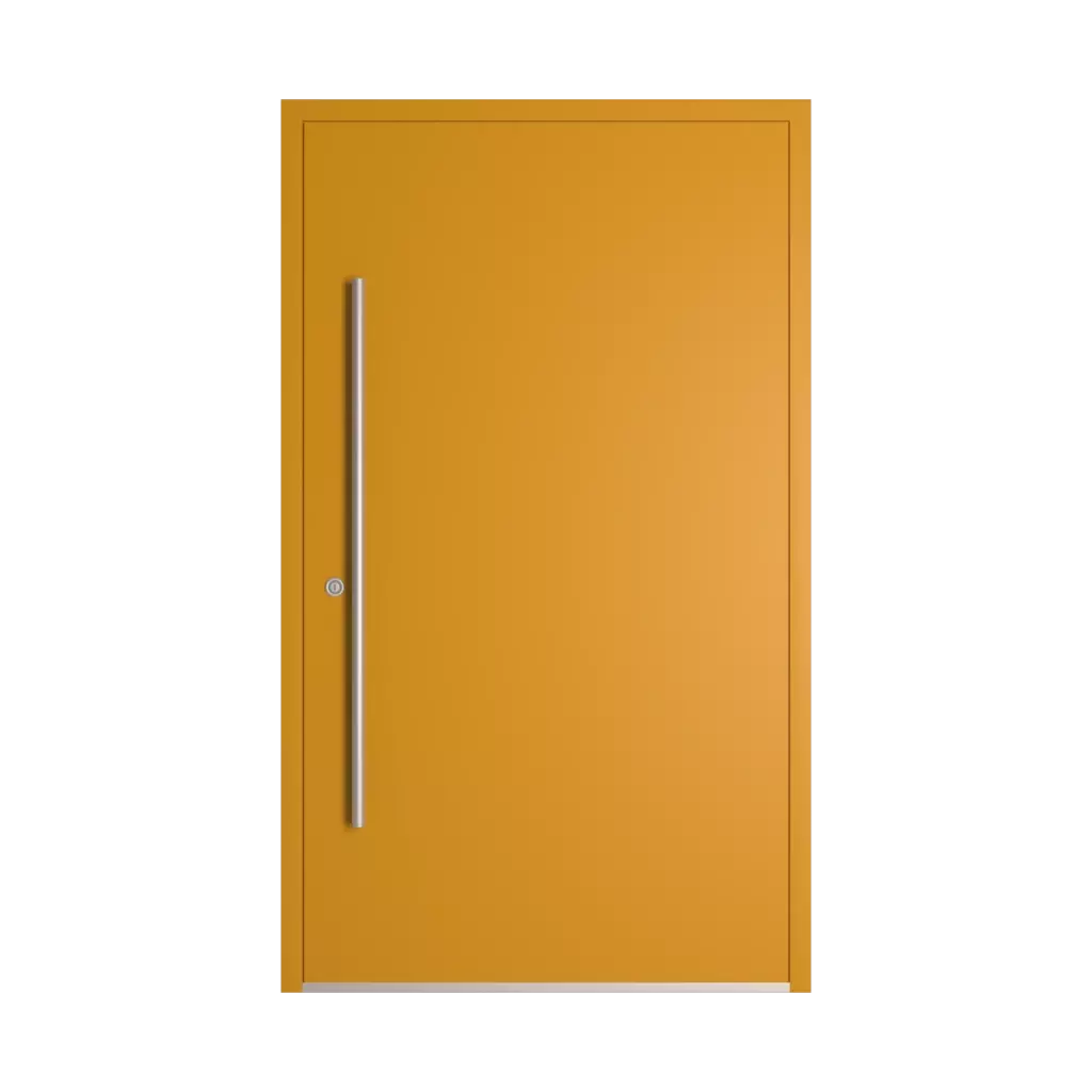 RAL 1005 Honey yellow entry-doors models-of-door-fillings wood without-glazing