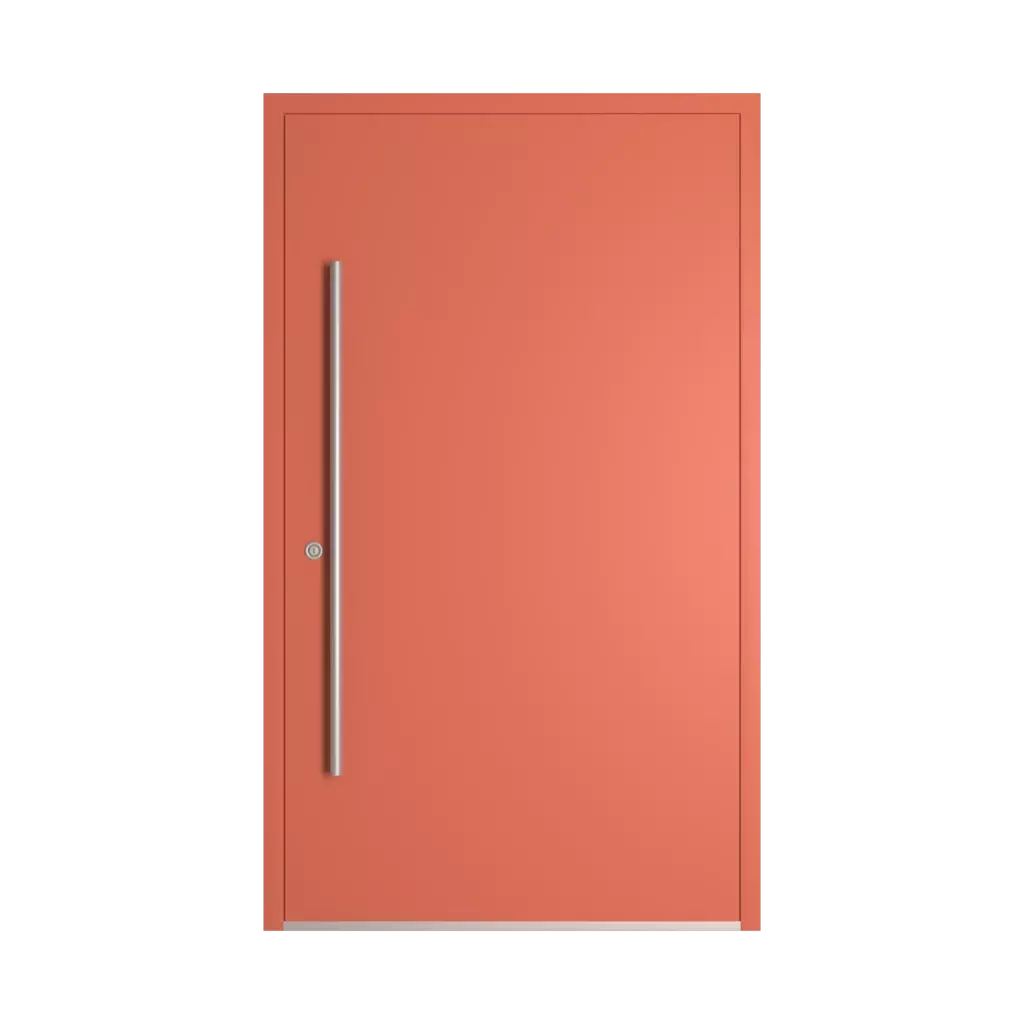 RAL 3022 Salmon pink entry-doors models-of-door-fillings aluminum full