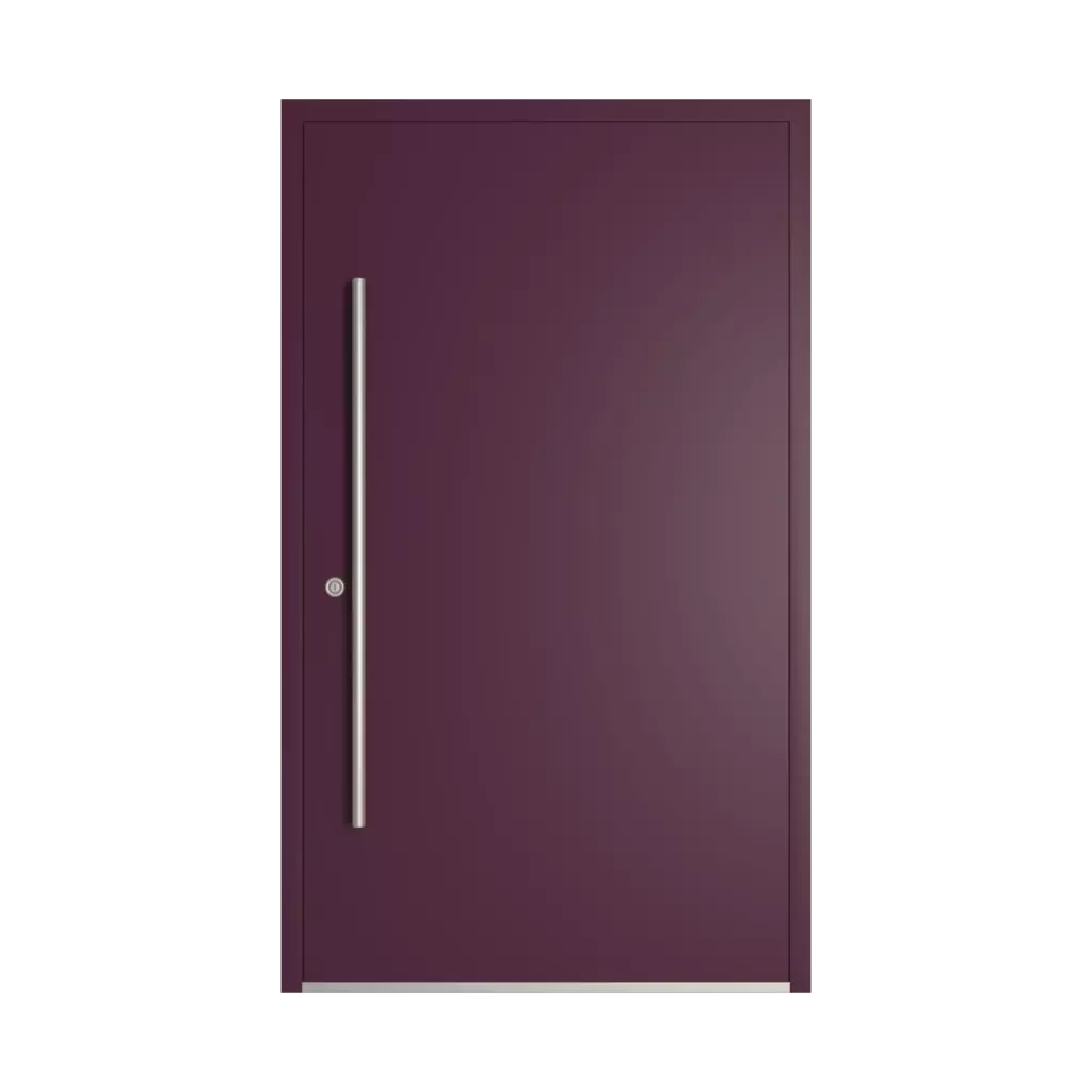 RAL 4007 Purple violet entry-doors models-of-door-fillings wood without-glazing