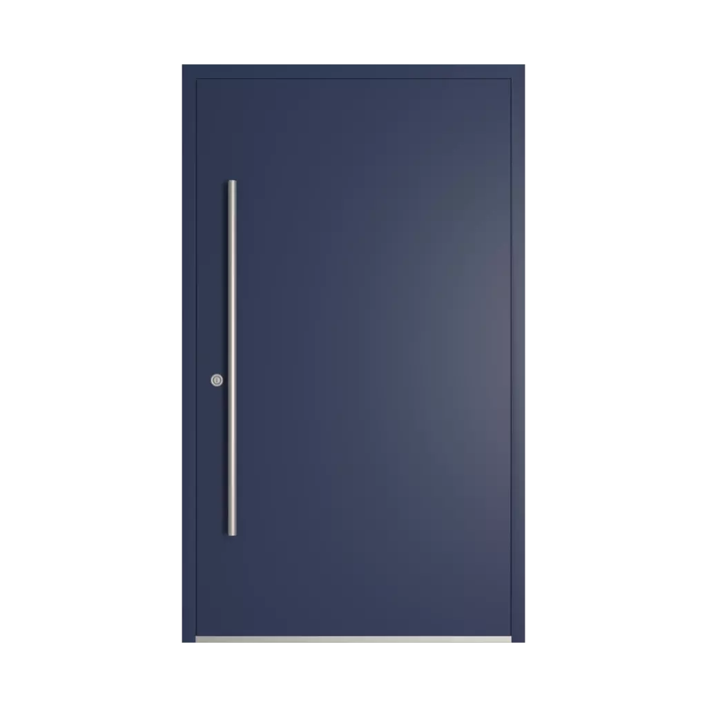 RAL 5003 Sapphire blue entry-doors models-of-door-fillings wood without-glazing