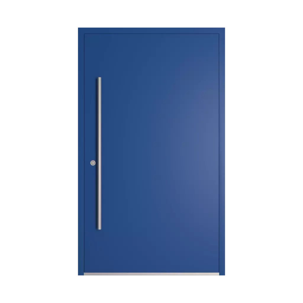 RAL 5005 Signal blue entry-doors models-of-door-fillings wood without-glazing