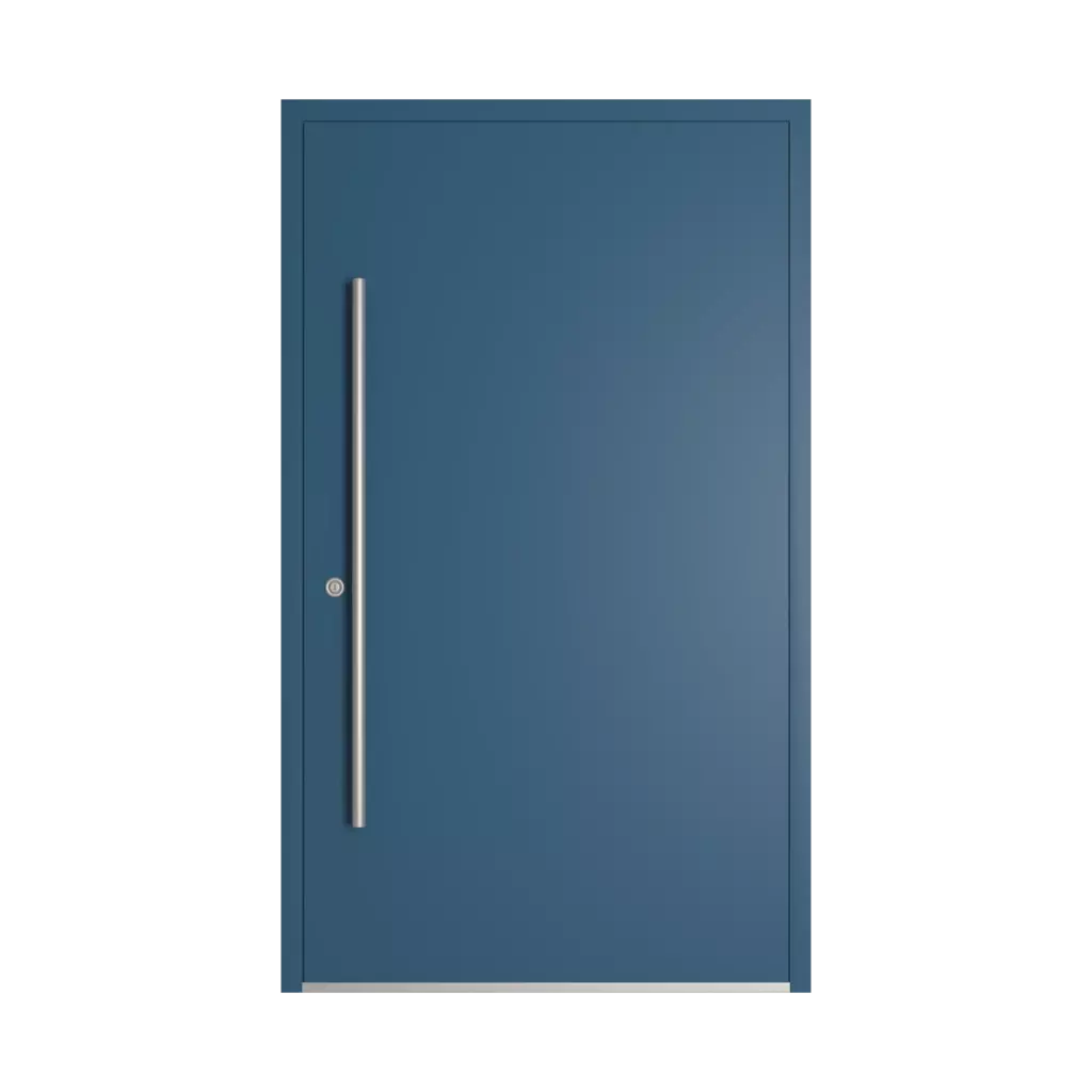 RAL 5009 Azure blue entry-doors models dindecor 6124-pwz  