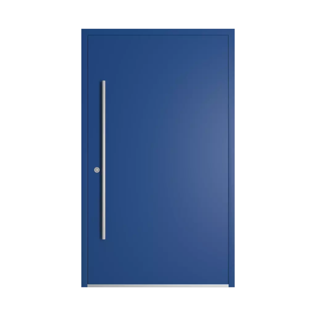 RAL 5010 Gentian blue entry-doors models-of-door-fillings wood without-glazing