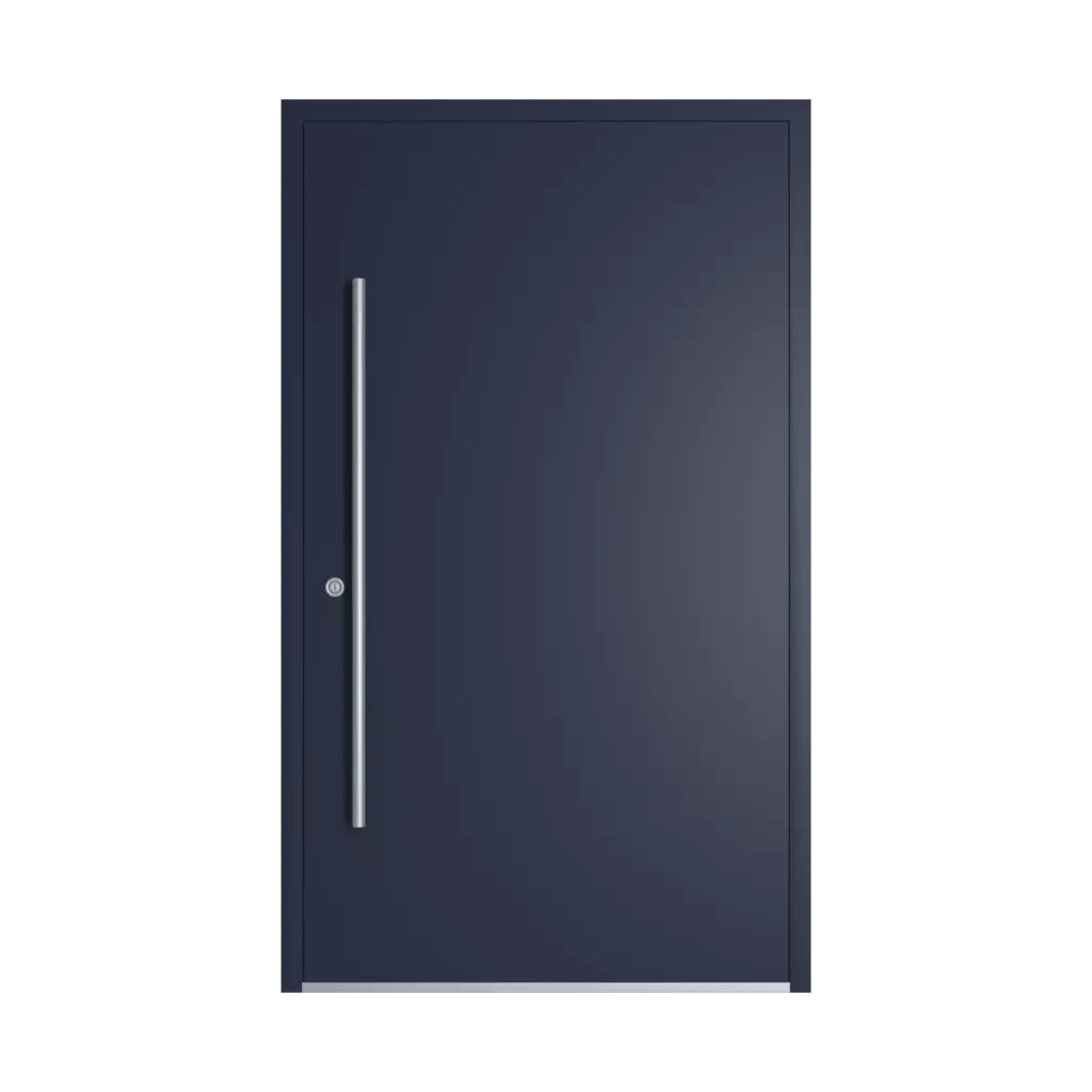 RAL 5011 Steel blue entry-doors models-of-door-fillings wood without-glazing