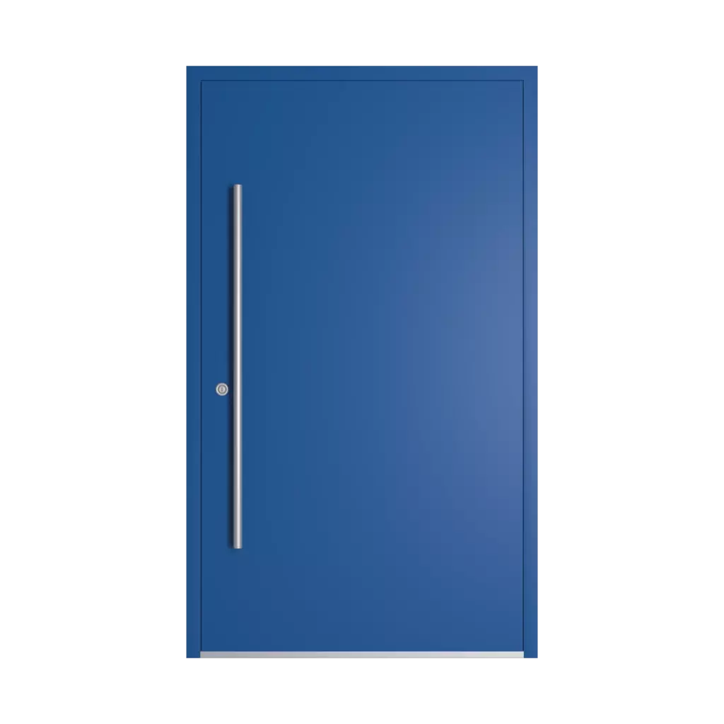 RAL 5017 Traffic blue entry-doors models-of-door-fillings wood without-glazing