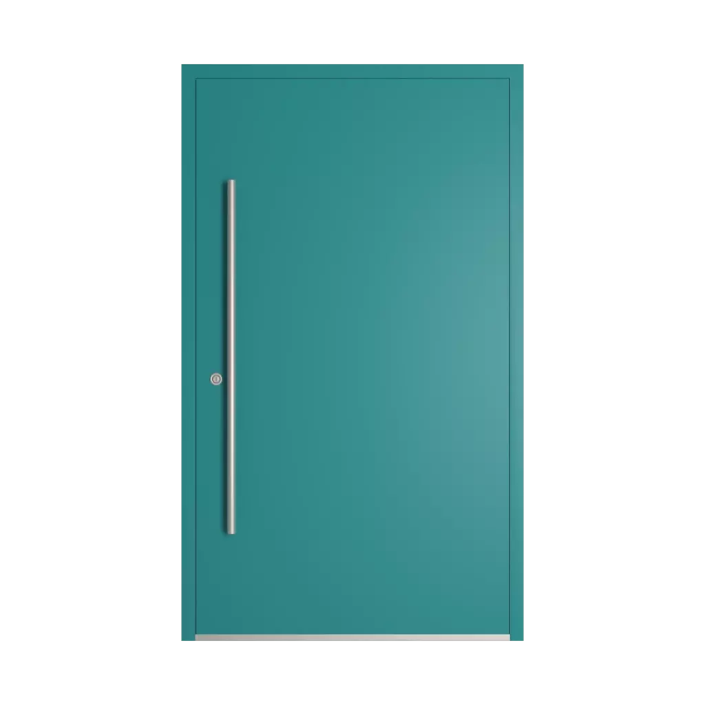 RAL 5018 Turquoise blue entry-doors models dindecor model-5041  