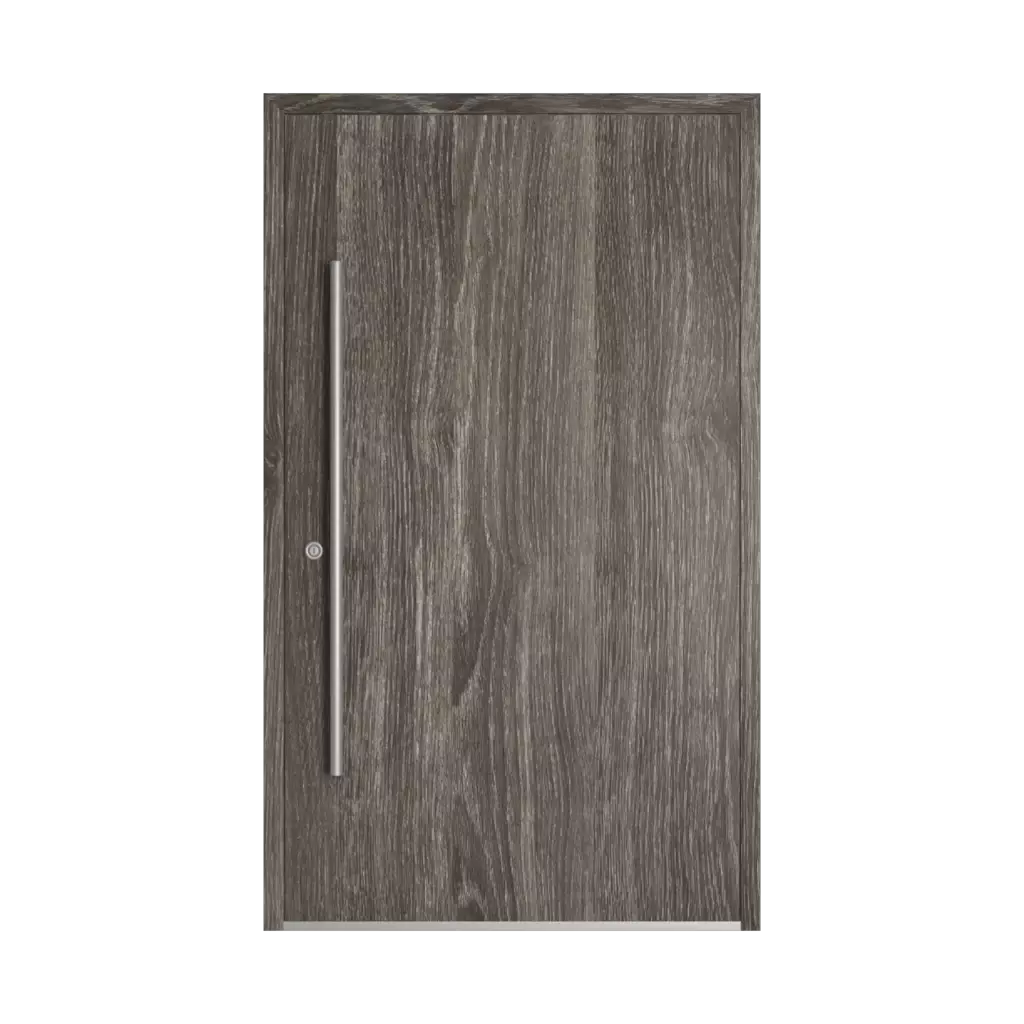 Gray sheffield oak entry-doors models dindecor sl01  