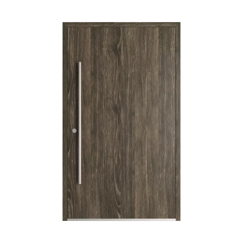 Brown sheffield oak entry-doors models dindecor sk01-beton  