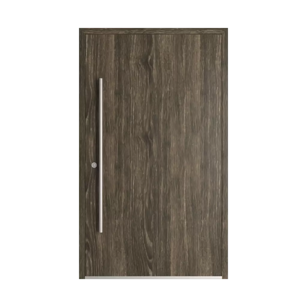 Brown sheffield oak entry-doors models dindecor 6132-black  