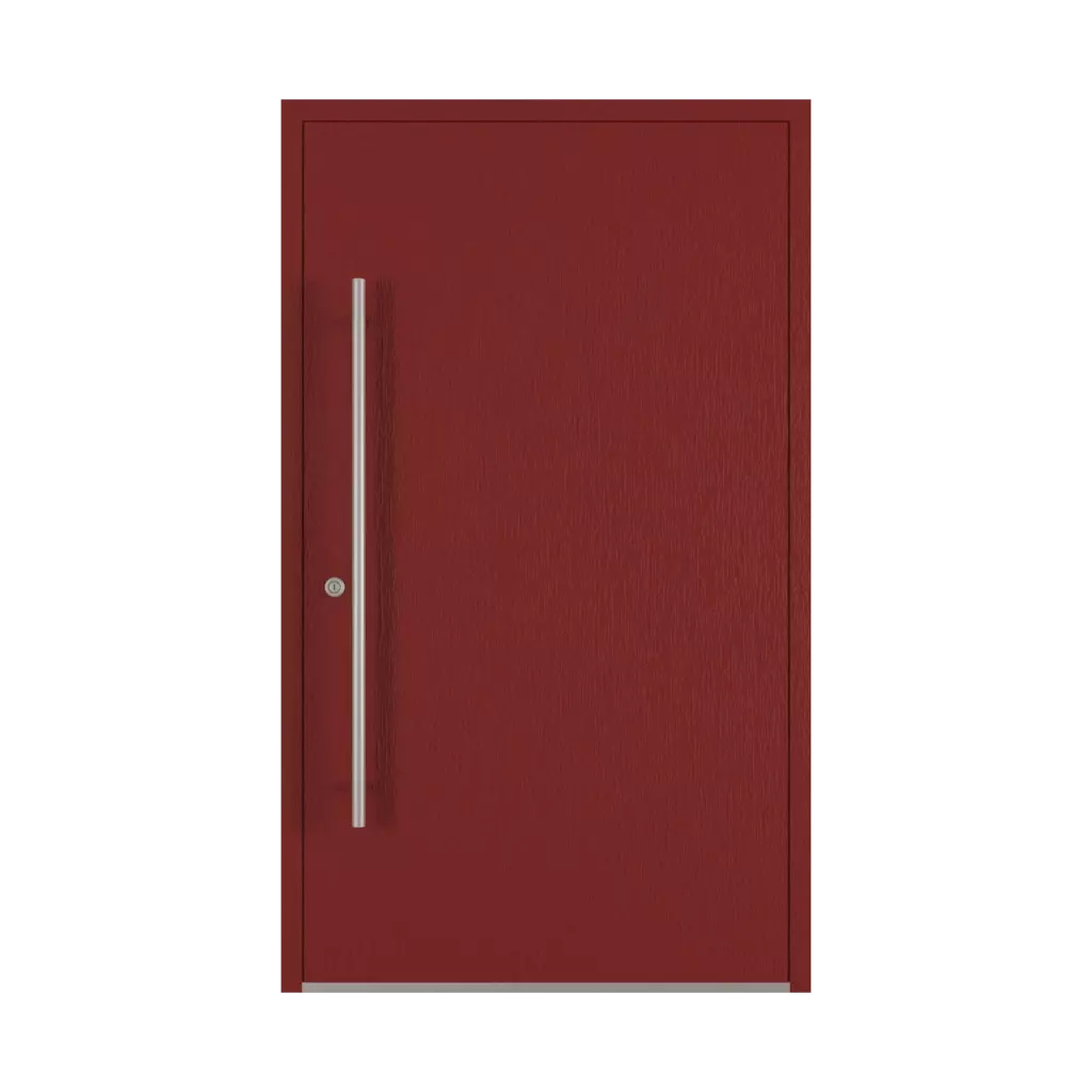 Dark red entry-doors models dindecor model-6129  