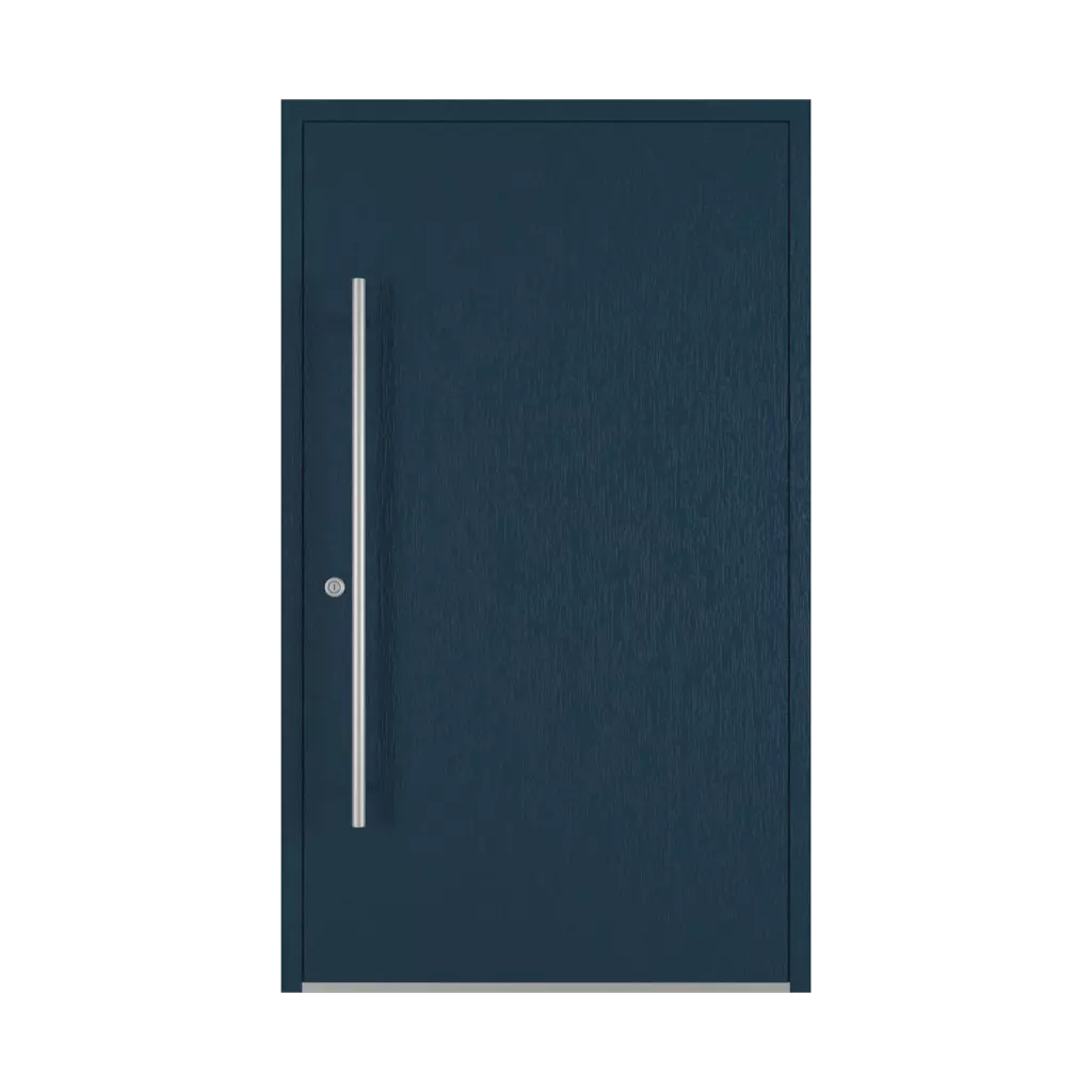 Steel blue entry-doors models dindecor model-5017  