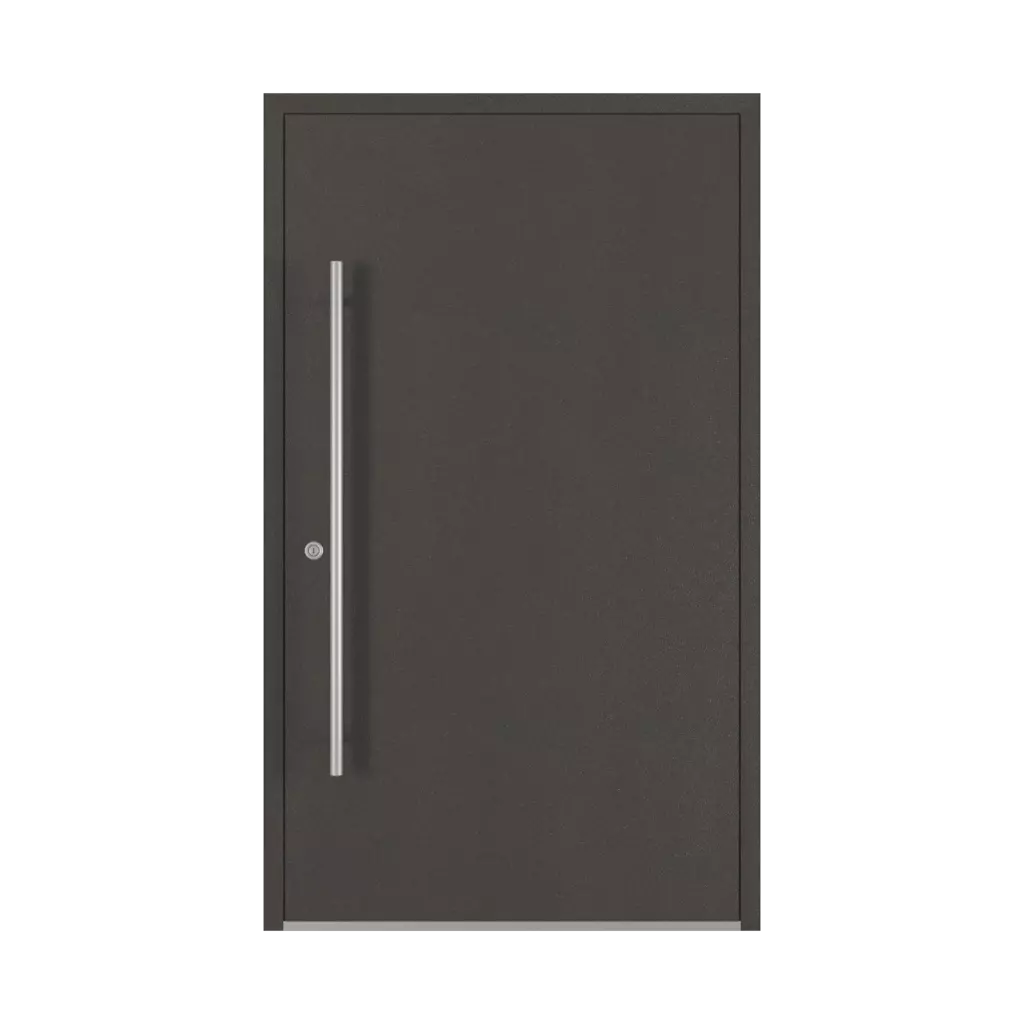 Umber gray aludec entry-doors models dindecor 6132-black  
