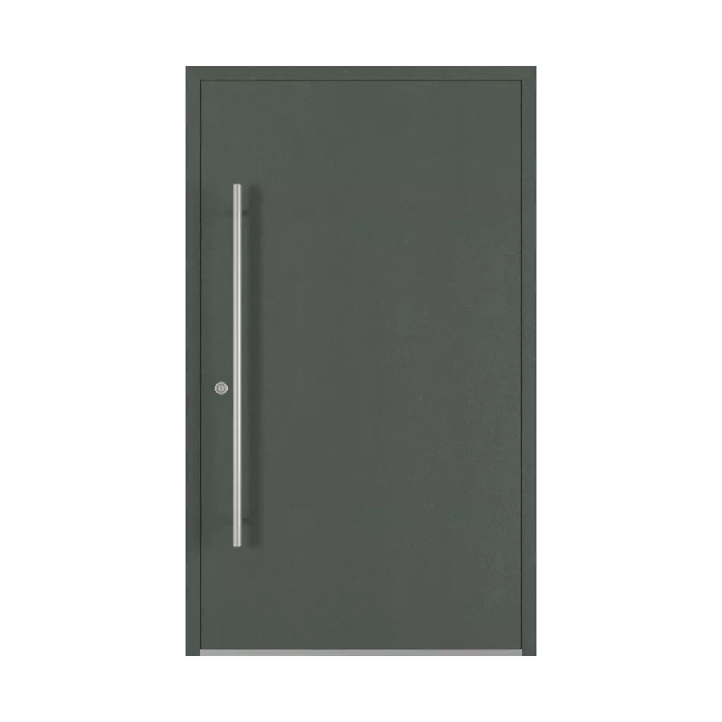 Aludec gray basalt entry-doors models dindecor sk01-beton  