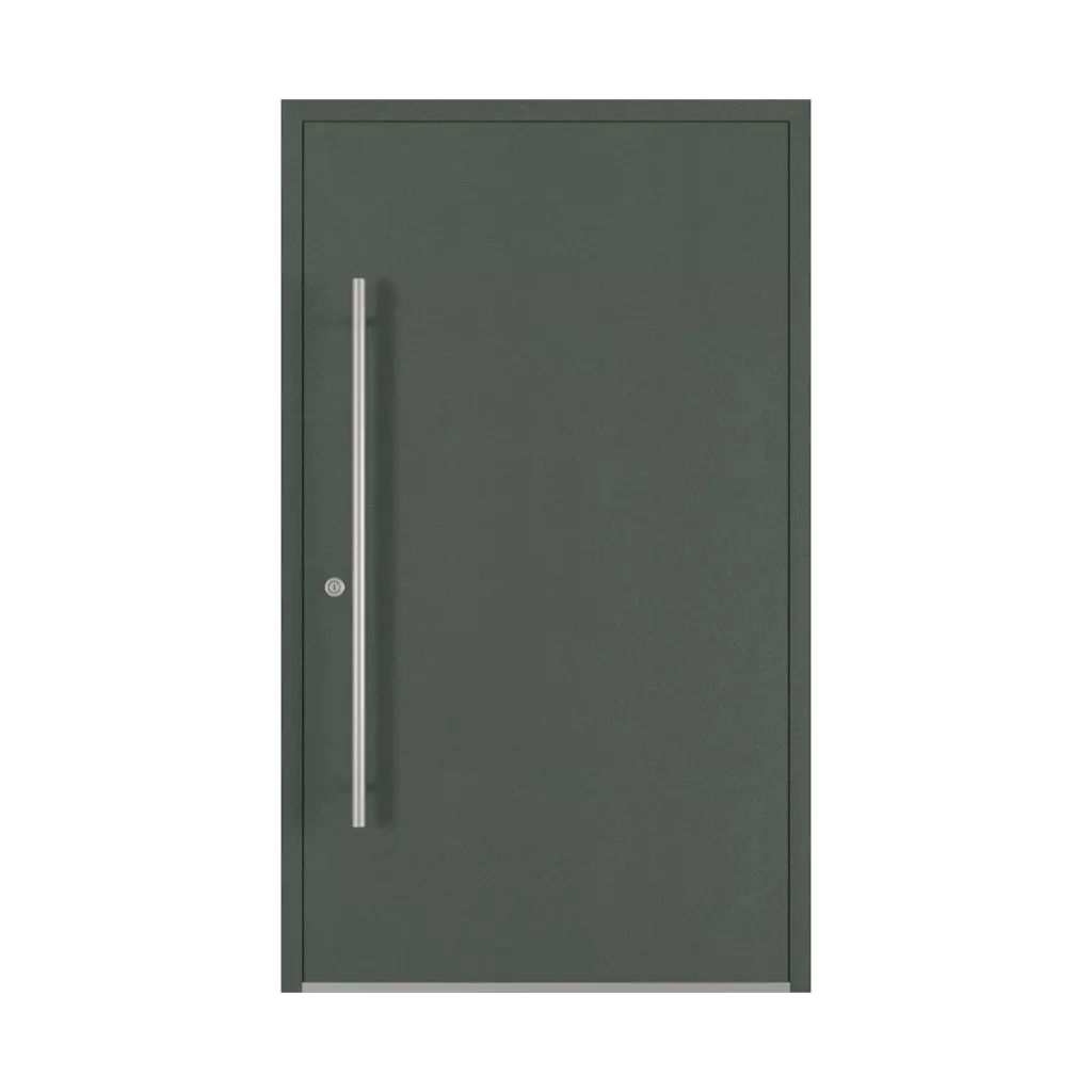 Aludec gray basalt entry-doors models dindecor 6102-black  