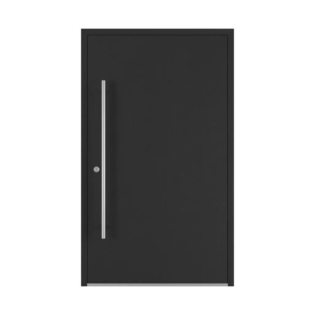 Jet black aludec entry-doors models dindecor sk01-beton  